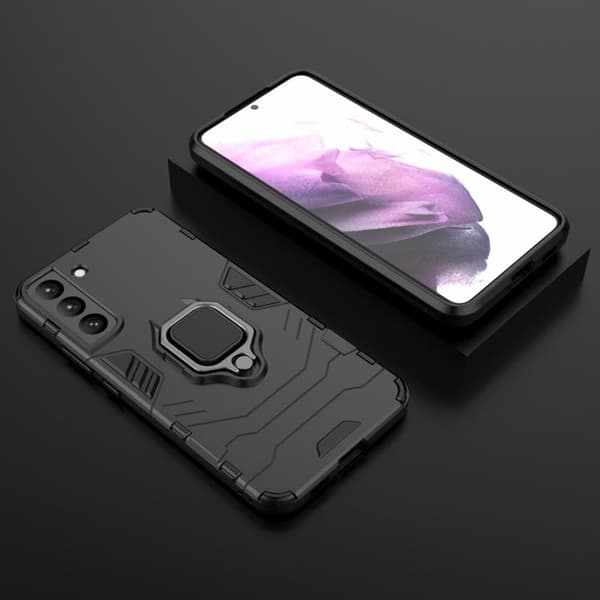 Ring Holder Kickstand Skal Galaxy S22 Plus 5G - Svart