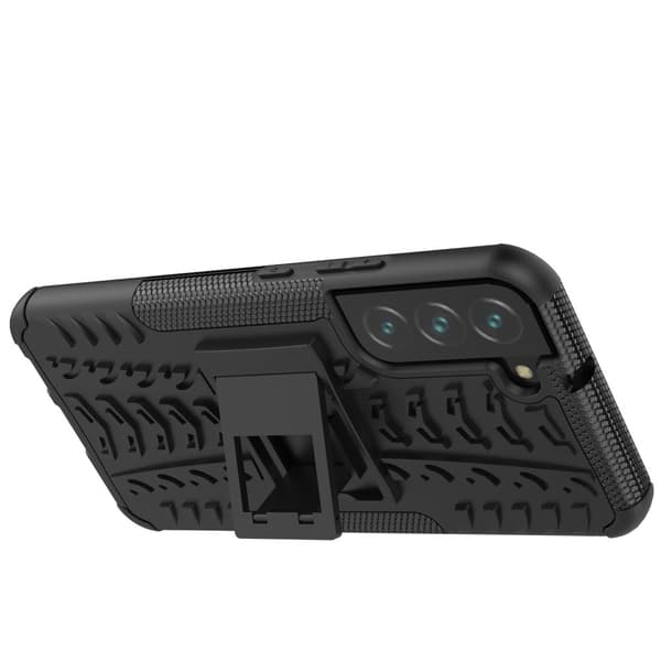Tire Texture Kickstand Skal Galaxy S22 Plus 5G - Svart