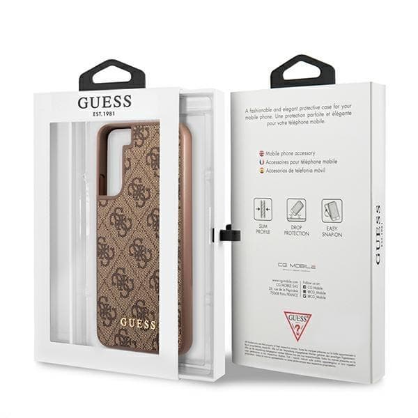 Guess Big Metall Logo Skal Galaxy S22 - Brun