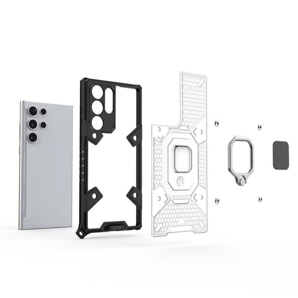 Ring Kickstand Skal Galaxy S22 Ultra 5G - Vit