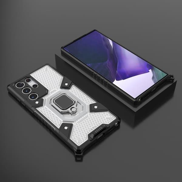 Ring Kickstand Skal Galaxy S22 Ultra 5G - Vit