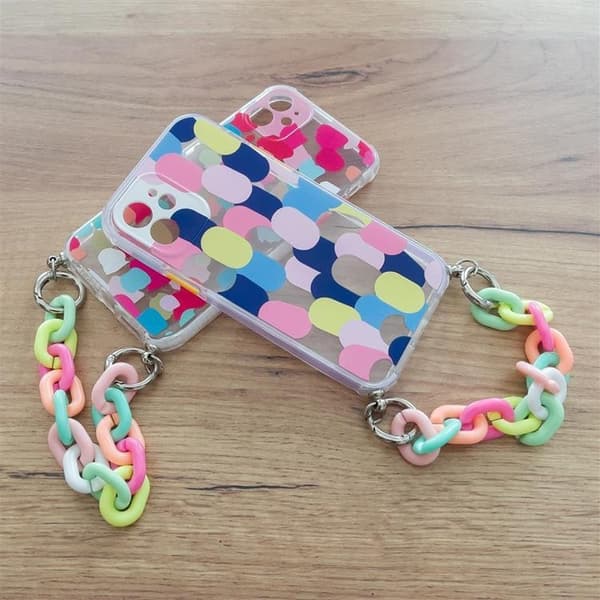 Color Gel Chain Pendant Skal Galaxy A32 4G - Flerfärgad