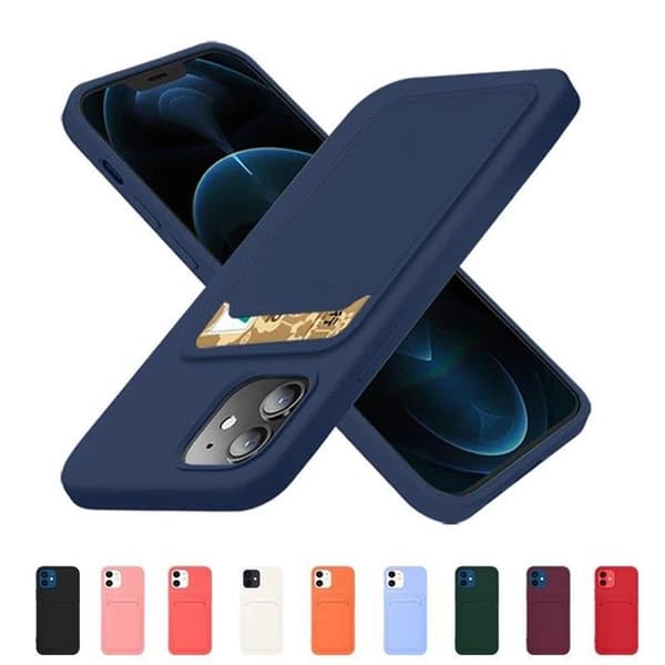 Silicone Korthållare Skal Xiaomi Redmi 10X 4G / Redmi Note 9 - Röd