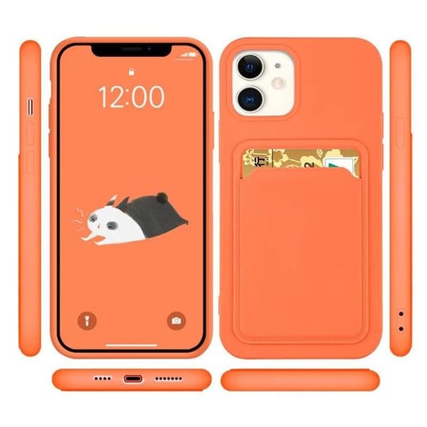Silicone Korthållare Skal Xiaomi Redmi 10X 4G / Redmi Note 9 - Röd