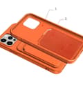 Miniatyrbild 6 av 11: Silicone Korthållare Skal Xiaomi Redmi Note 10 / 10S - Röd