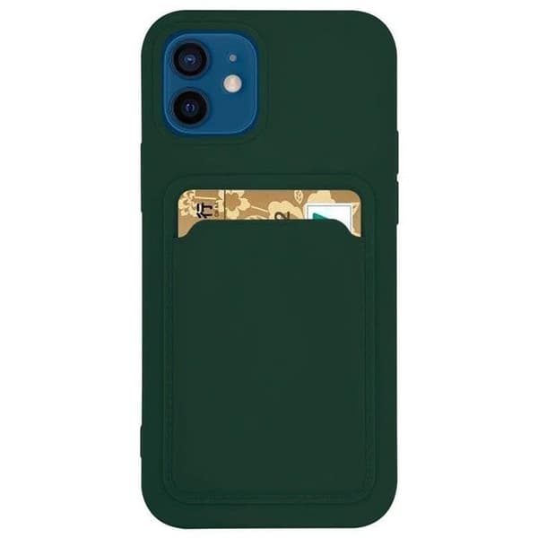 Silicone Korthållare Skal Samsung Galaxy A42 5G - Mörkgrön