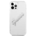 Miniatyrbild 3 av 8: Guess Vintage Script Silver Skal iPhone 12 / 12 Pro - Transparent
