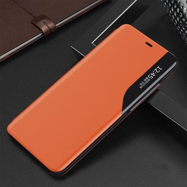 Eco Läder View Fodral iPhone 13 Mini - Orange