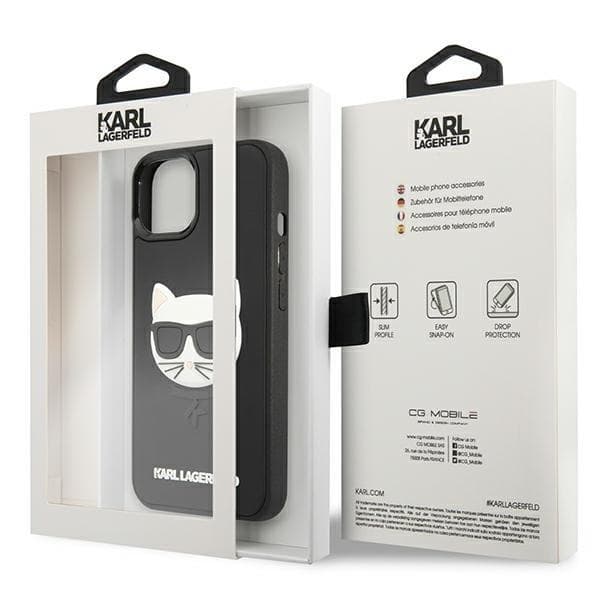 Karl Lagerfeld 3D Rubber Choupette Skal iPhone 13 Mini - Svart
