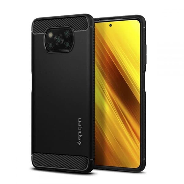 Spigen Rugged Armor Skal Xiaomi Poco X3 / X3 Pro / X3 NFC - Matte Svart