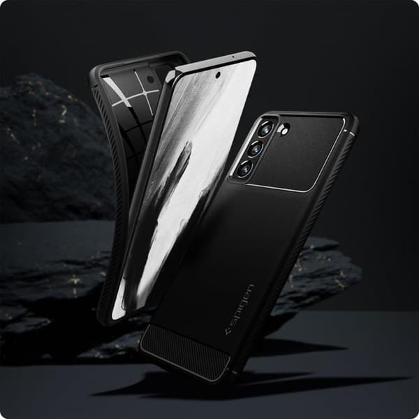 Spigen Rugged Armor Skal Galaxy S21 FE - Matte Svart