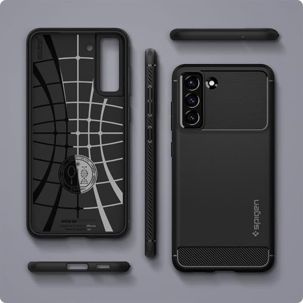 Spigen Rugged Armor Skal Galaxy S21 FE - Matte Svart