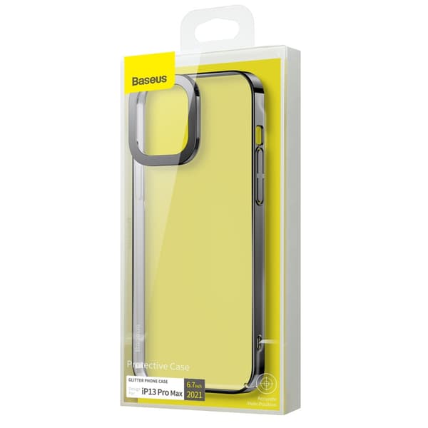 Baseus Glitter Electroplating Skal iPhone 13 Pro Max - Svart