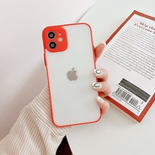 Milky Silicone Flexible Translucent Skal Galaxy A72 4G - Röd