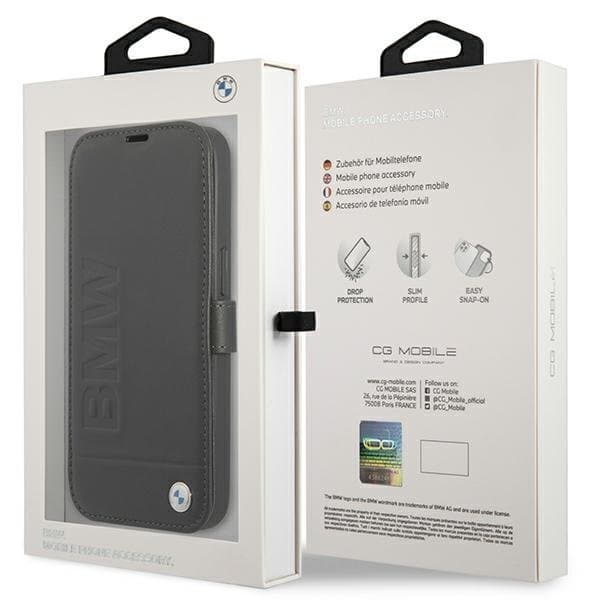 BMW Signature Äkta Läder Fodral iPhone 13 mini - Svart
