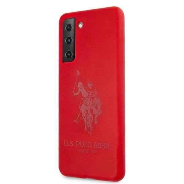 US Polo Silicone On Tone Skal Galaxy S21 Plus - Röd