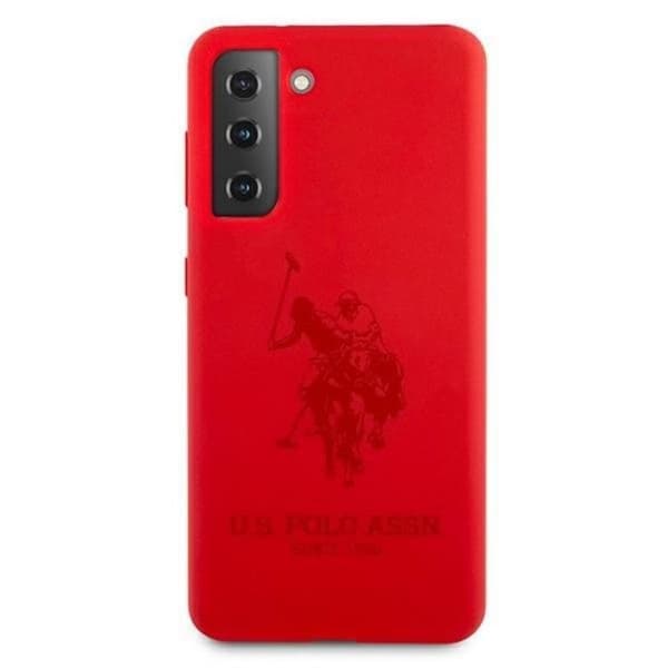 US Polo Silicone On Tone Skal Galaxy S21 Plus - Röd