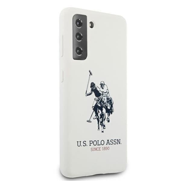 US Polo Silicone Logo Skal Galaxy S21 - Vit