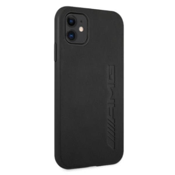 Mercedes AMG Skal Läder Hot Stamped iPhone 11 - Svart