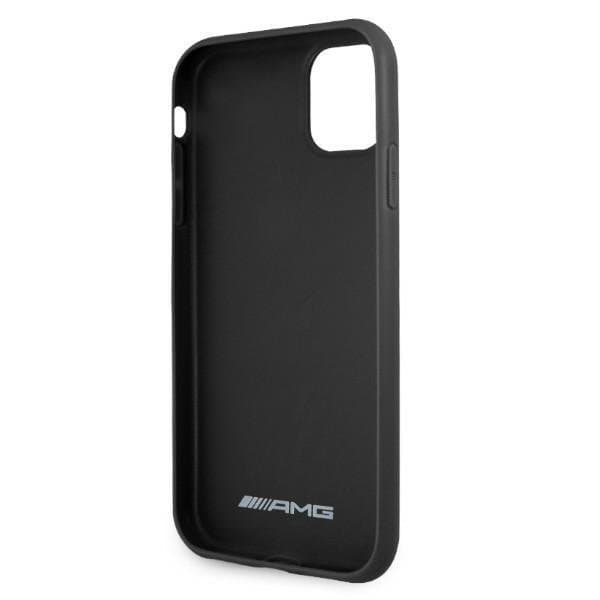 Mercedes AMG Skal Läder Hot Stamped iPhone 11 - Svart