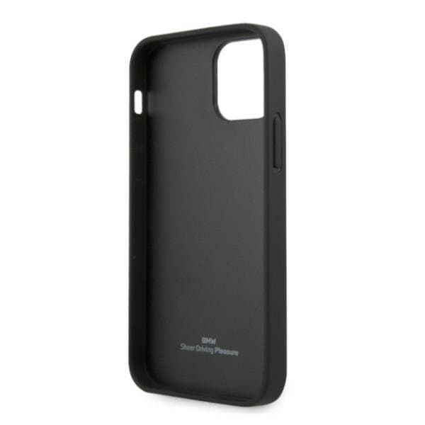 BMW Läder Perforate Sides Skal iPhone 12 / 12 Pro - Svart