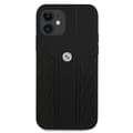 Miniatyrbild 3 av 8: BMW Läder Curve Perforate Skal iPhone 12 mini - Svart