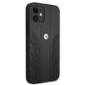 Miniatyrbild 4 av 8: BMW Läder Curve Perforate Skal iPhone 12 mini - Svart