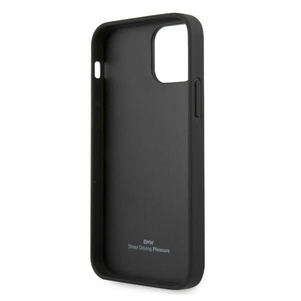 BMW Läder Curve Perforate Skal iPhone 12 / 12 Pro - Röd