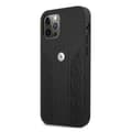 Miniatyrbild 2 av 8: BMW Läder Curve Perforate Skal iPhone 12 / 12 Pro - Svart
