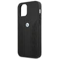 Miniatyrbild 6 av 8: BMW Läder Curve Perforate Skal iPhone 12 Pro Max - Svart