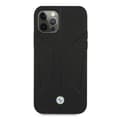 Miniatyrbild 3 av 8: BMW Läder Perforate Sides Skal iPhone 12 Pro Max - Svart