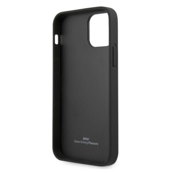BMW Läder Perforate Sides Skal iPhone 12 Pro Max - Svart