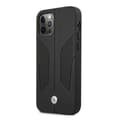 Miniatyrbild 2 av 8: BMW Läder Perforate Sides Skal iPhone 12 Pro Max - Svart