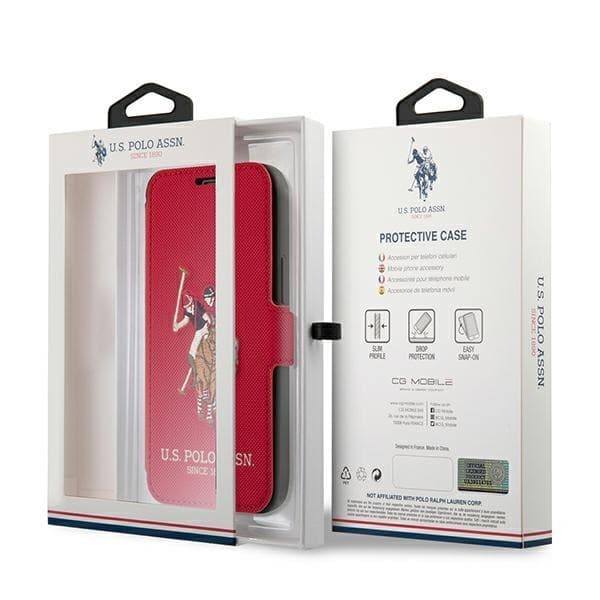 US Polo Embroidery Collection Fodral iPhone 12 Mini - Röd