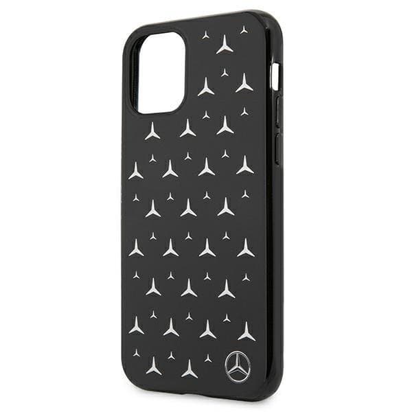 Mercedes Silver Stars Pattern Skal iPhone 11 - Svart