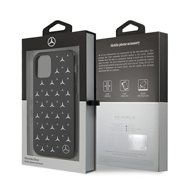 Mercedes Silver Stars Pattern Skal iPhone 11 - Svart