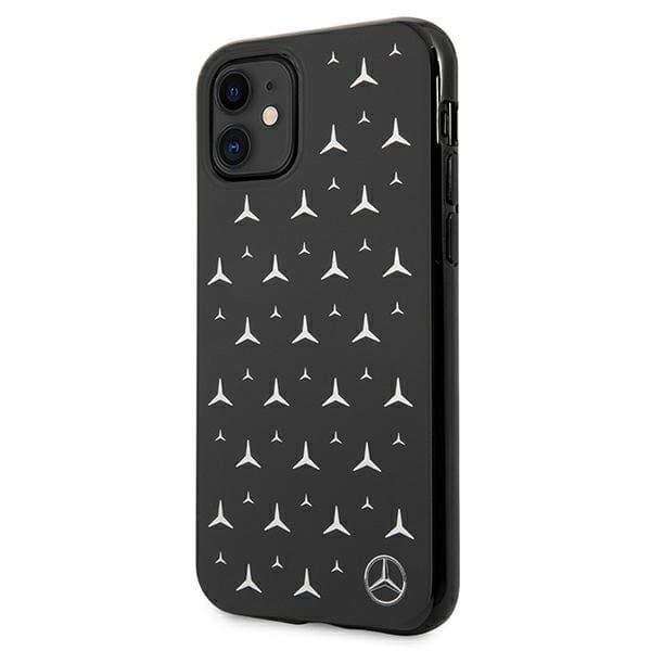 Mercedes Silver Stars Pattern Skal iPhone 11 - Svart
