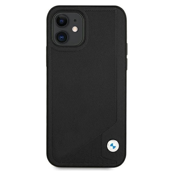 BMW Läder Deboss Skal iPhone 12 mini - Svart