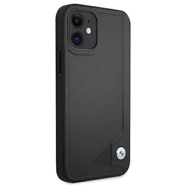 BMW Läder Deboss Skal iPhone 12 mini - Svart