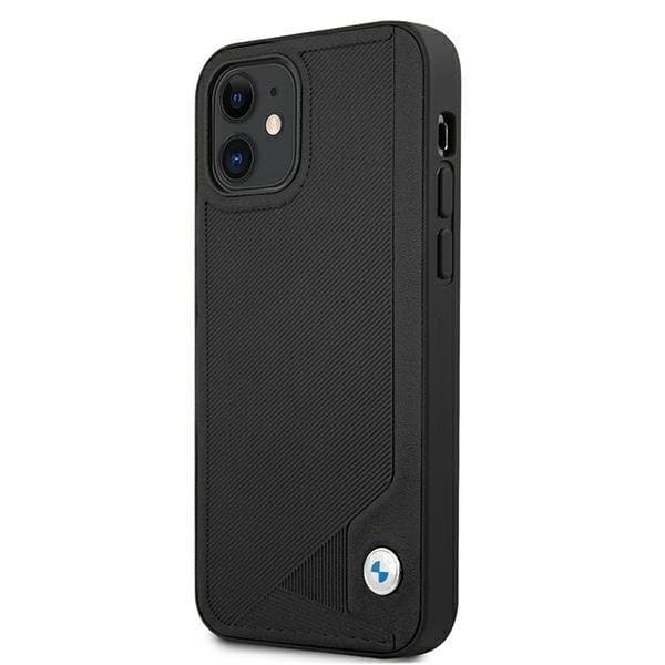 BMW Läder Deboss Skal iPhone 12 mini - Svart