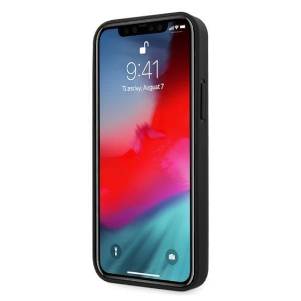 BMW Läder Deboss Skal iPhone 12 Pro Max - Svart