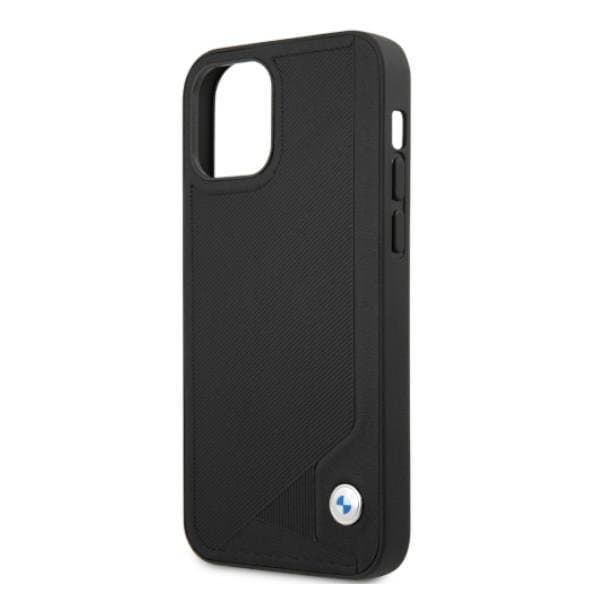 BMW Läder Deboss Skal iPhone 12 Pro Max - Svart