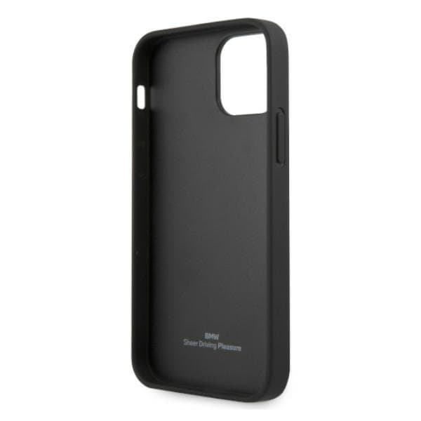 BMW Läder Deboss Skal iPhone 12 / 12 Pro - Svart