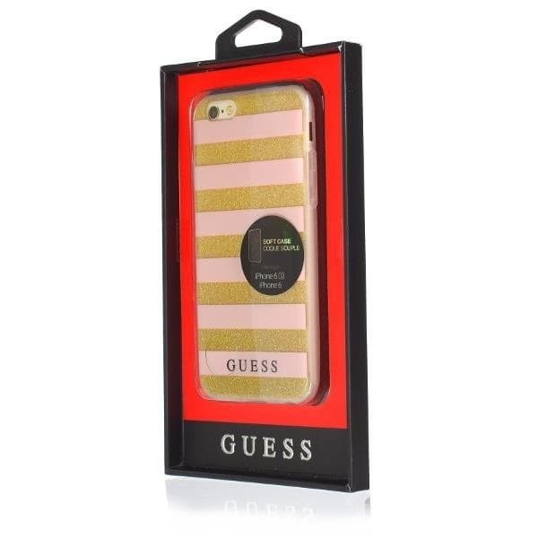 Guess Ethnic Chic Stripes 3D Skal iPhone 6 / 6S - Guld / Rosa