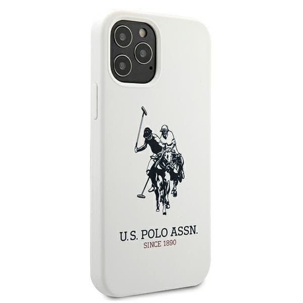 US Polo Silicone Collection Skal iPhone 12 / 12 Pro - Vit