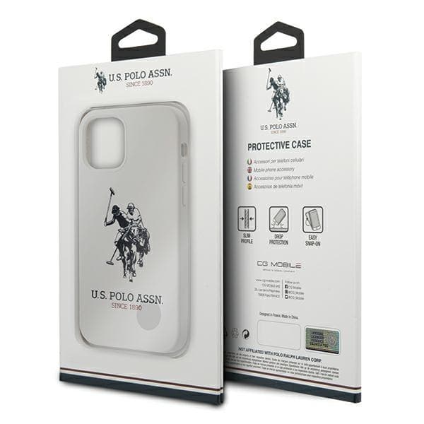 US Polo Silicone Collection Skal iPhone 12 / 12 Pro - Vit