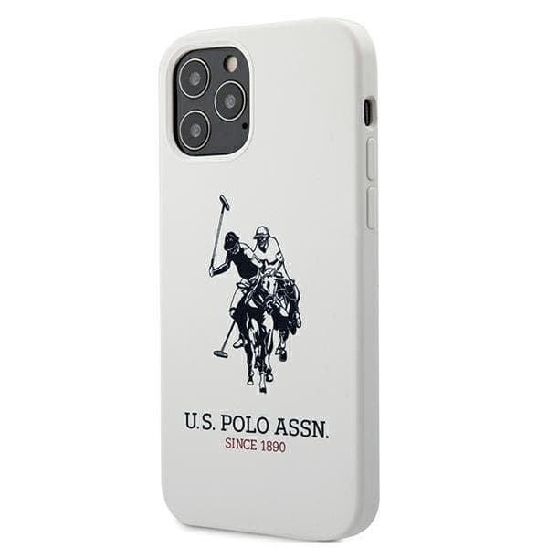 US Polo Silicone Collection Skal iPhone 12 / 12 Pro - Vit