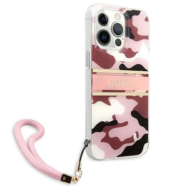 Guess Camo Strap Collection Skal iPhone 13 Pro / 13 - Rosa