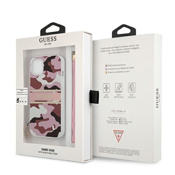 Guess Camo Strap Collection Skal iPhone 13 - Rosa