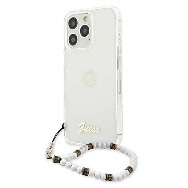 Guess White Pearl Skal iPhone 13 Pro / 13 - Transparent